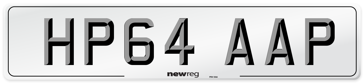 HP64 AAP Number Plate from New Reg